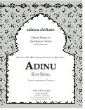 Adinu SATB choral sheet music cover